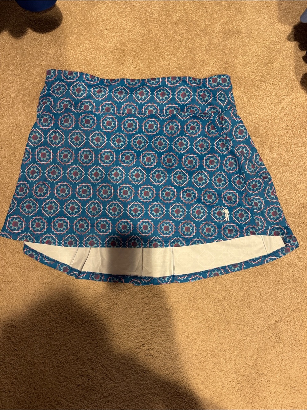 William Murray Golf Blue Geometric Print Golf Skort